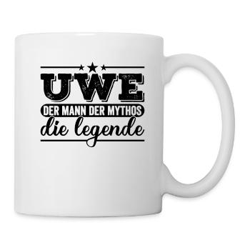 Uwe Namenstag Vorname Geschenk - Tasse - Weiß - Rechts