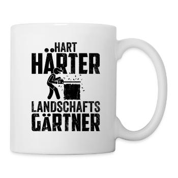 Landschaftsgärtner Gärtner Galabau Geschenk - Tasse - Weiß - Rechts
