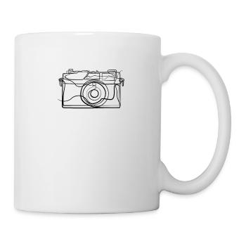 Camera - one line drawing - Mug - white - Right