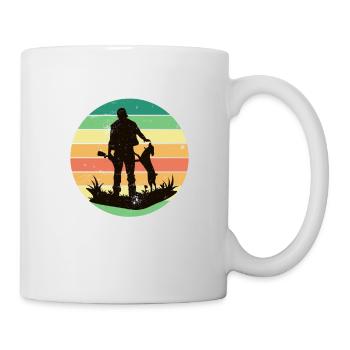 Chemise de chasseur de compagnon de chien rétro vintage - Mug blanc - blanc - Droite
