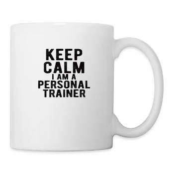 Personal trainer: keep calm - Mug - white - Right