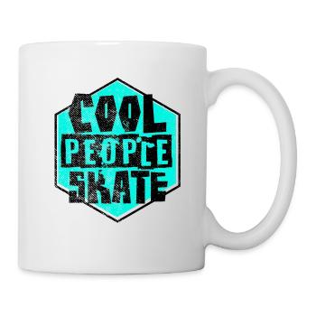 Skater Skateboard - Tasse - Weiß - Rechts