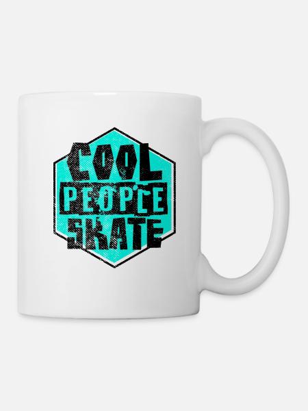 Skater Skateboard - Tasse - Weiß