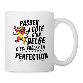 Belge Parfait Cadeau Humour - Mug blanc - blanc - Droite