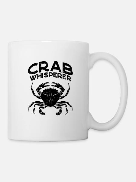 Crabes Pêcheurs de crabes Poissons de crabe - Mug blanc - blanc