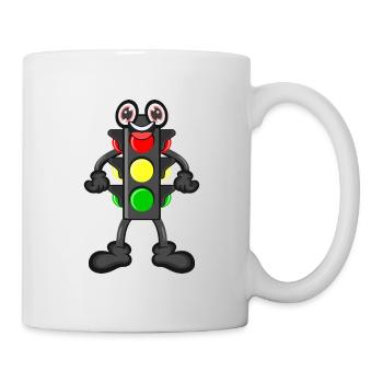 Permis de conduire feux tricolores - Mug blanc - blanc - Droite