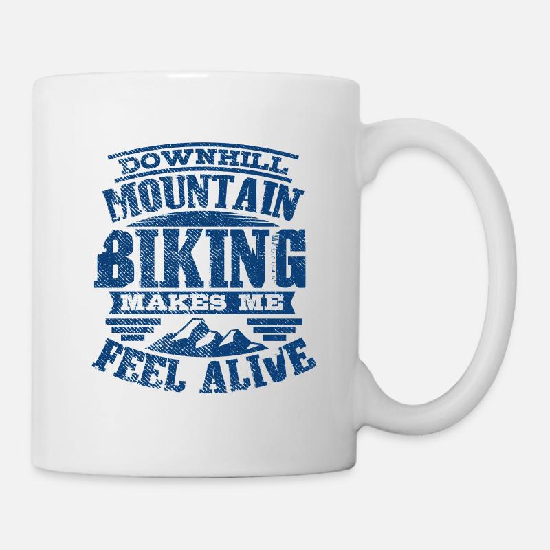Downhill Mountainbike - Tasse - Weiß