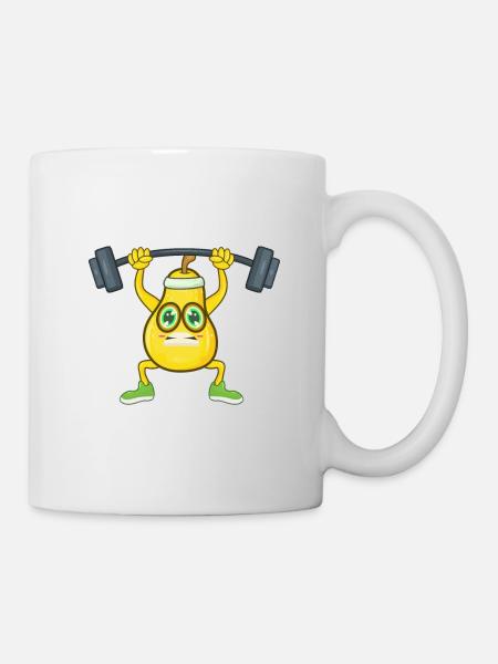 Fitness Sport Birne - Tasse - Weiß