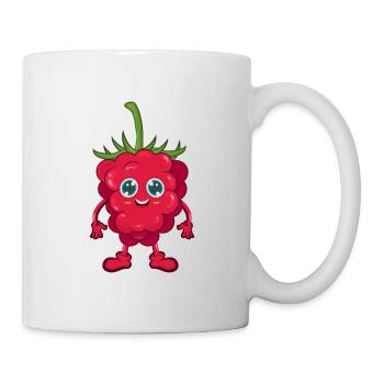 Himbeere - Tasse - Weiß - Rechts
