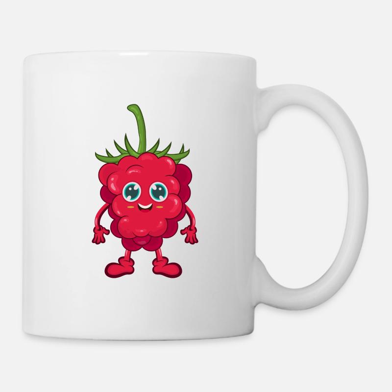 Himbeere - Tasse - Weiß