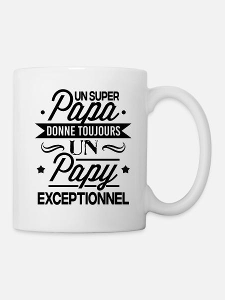T-shirt pour Grand-Père - Un Papy Exceptionnel - Mug blanc - blanc