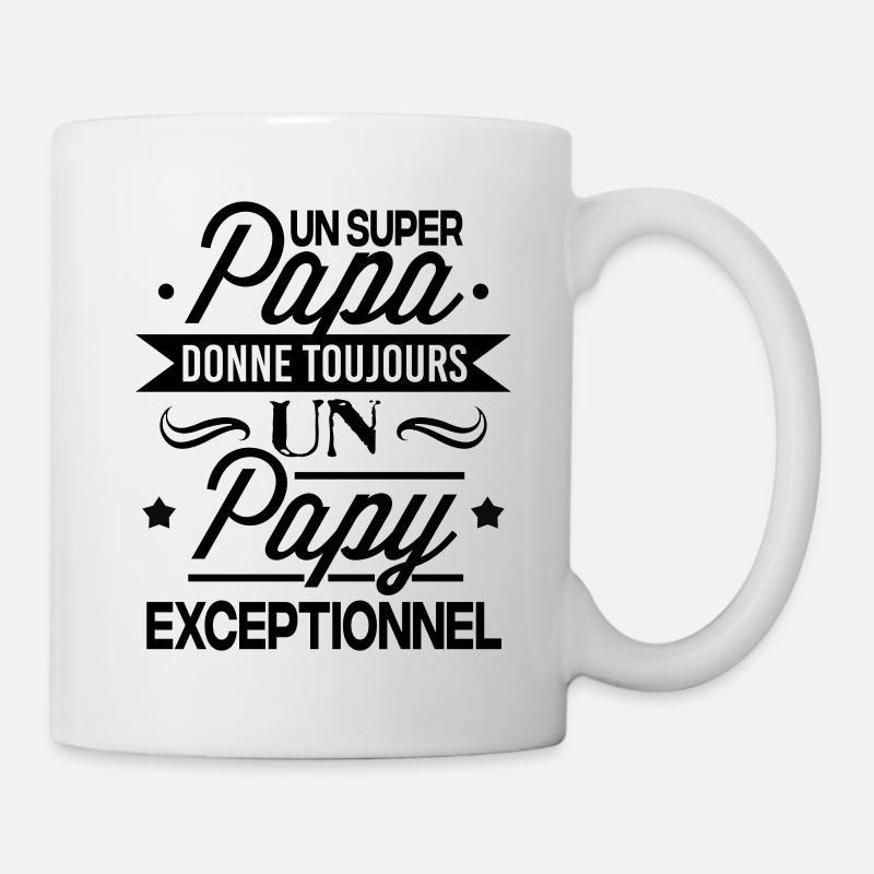 T-shirt pour Grand-Père - Un Papy Exceptionnel - Mug blanc - blanc