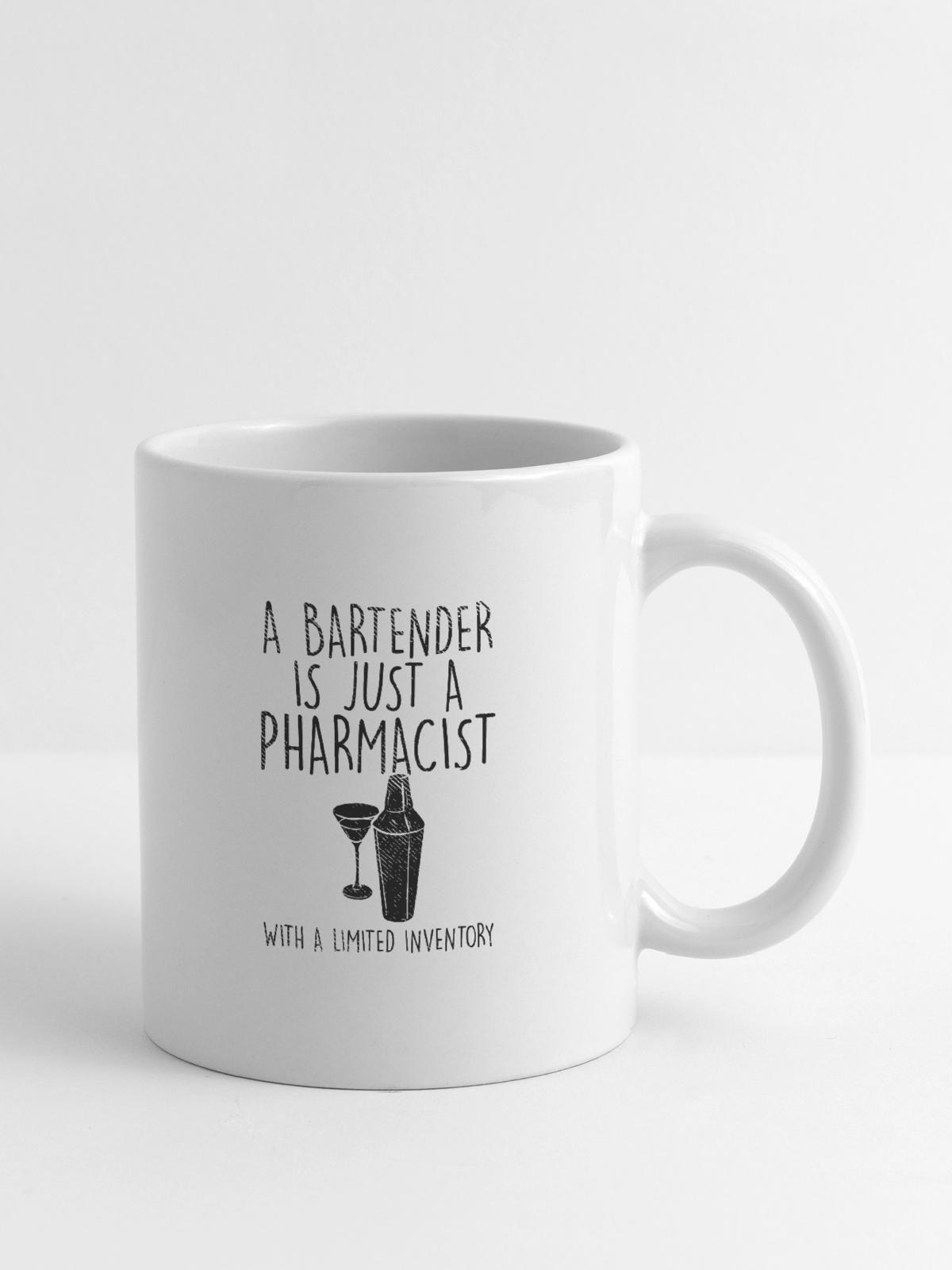 Barkeeper - Tasse - Weiß - Rechts