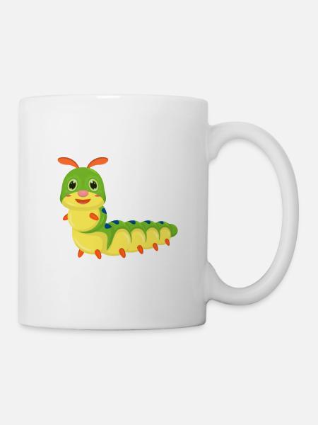 Bande dessinée Caterpillar - Mug blanc - blanc