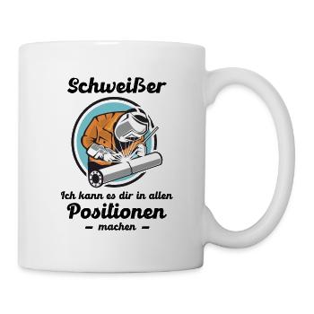 Schweißen Schweißer Geschenk Lustiger Spruch - Tasse - Weiß - Rechts