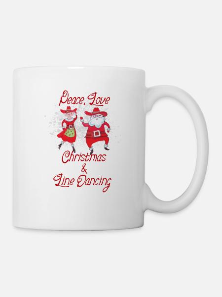Christmas Linedance Gift T-Shirt - Mug - white