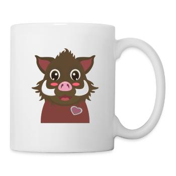 Wildschwein Comic - Tasse - Weiß - Rechts