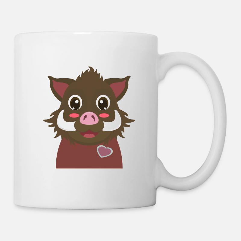 Bande dessinée de sanglier - Mug blanc - blanc