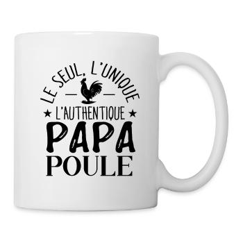 Papa poule - cadeau papa fête des pères - Mug blanc - blanc - Droite