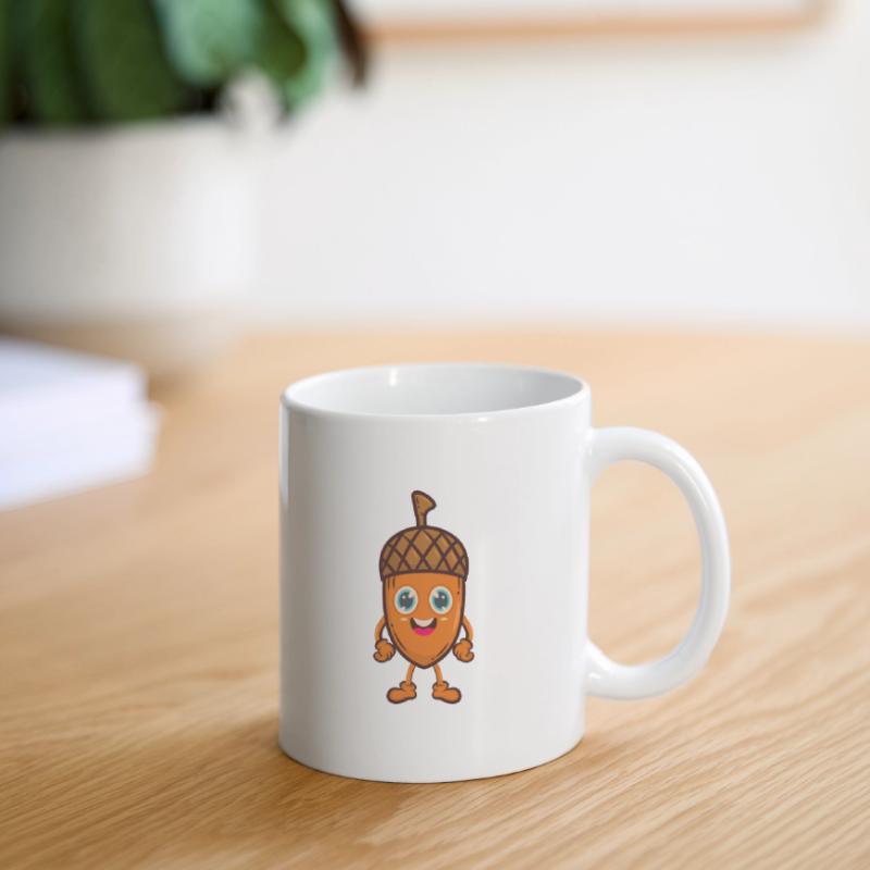 Eichel Eiche Baum Comic Tasse