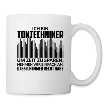 Tontechniker Tontechnik Veranstaltungstechnik - Tasse - Weiß - Rechts