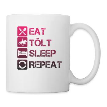 Tölt Reiten Tölten Pferd Reitsport Geschenkidee - Tasse - Weiß - Rechts