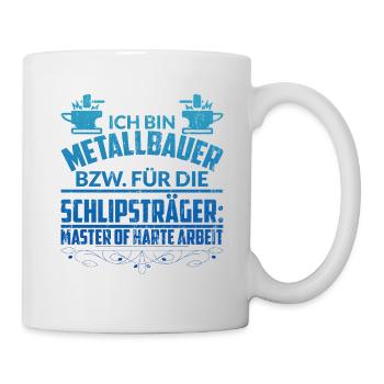 Metallbauer Metallbau Schmied Azubi Geschenk - Tasse - Weiß - Rechts