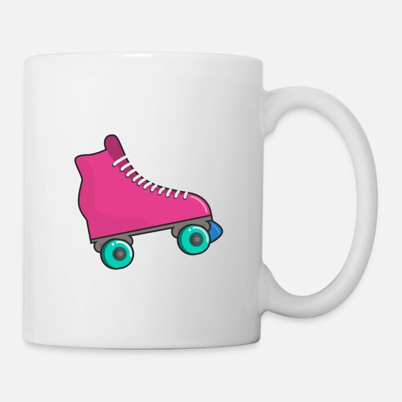 Rollschuhe in pink Rollschuhlaufen - Tasse - Weiß