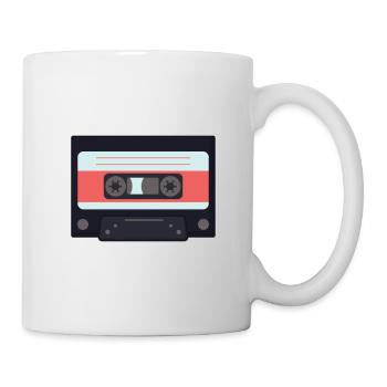 Vintage music cassette - Mug - white - Right