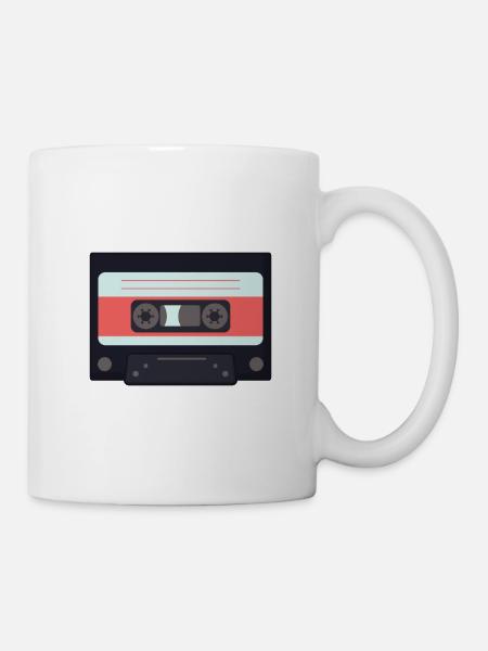 Kassette Vintage Musik - Tasse - Weiß