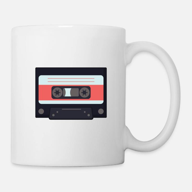 Kassette Vintage Musik - Tasse - Weiß