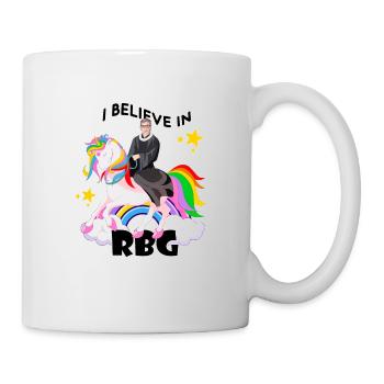 I Believe in RBG Ruth Bader Ginsburg Political Fem - Mug - white - Right