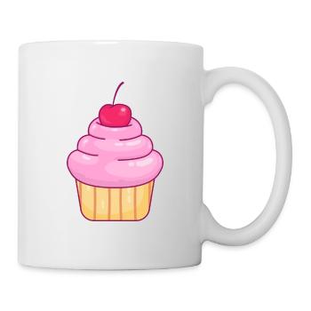 Muffin au petit gâteau - Mug blanc - blanc - Droite