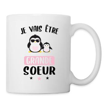 Bientôt grande soeur - future grande sœur - Mug blanc - blanc - Droite