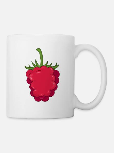 Himbeere - Tasse - Weiß