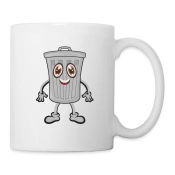 Müll Mülleimer - Tasse - Weiß - Rechts