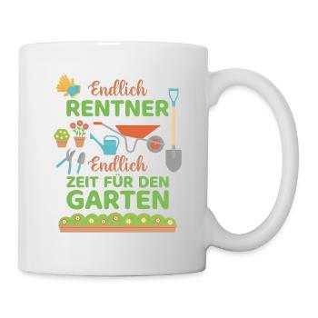 Rentner Garten Geschenk - Tasse - Weiß - Rechts