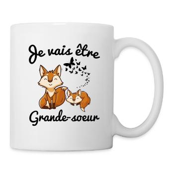 Je vais être grande-soeur - future grande soeur - Mug blanc - blanc - Droite