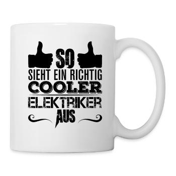 Lustiger Elektriker Spruch - Tasse - Weiß - Rechts