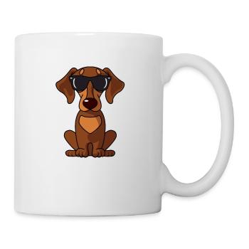 Chien Maman Chien Papa Love-r Funny Teckel Squad - Mug blanc - blanc - Droite