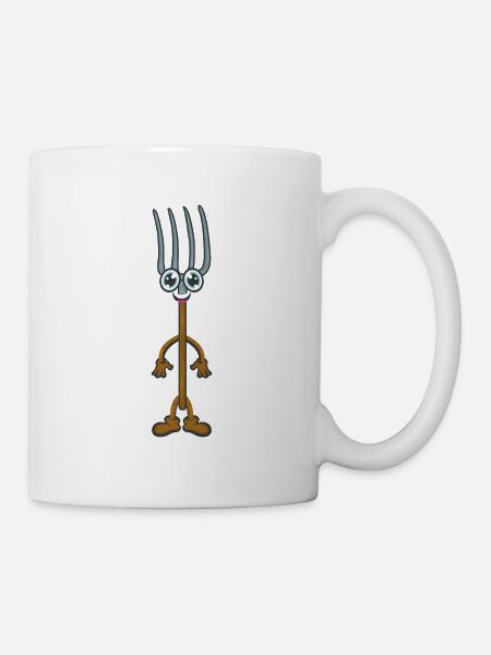 Mistgabel Bauer Landwirt - Tasse - Weiß