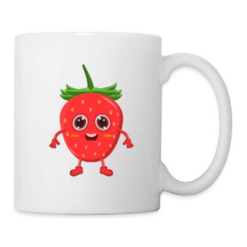 Erdbeere - Tasse - Weiß - Rechts