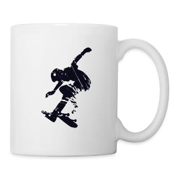 Skateboard skater - Mug - white - Right