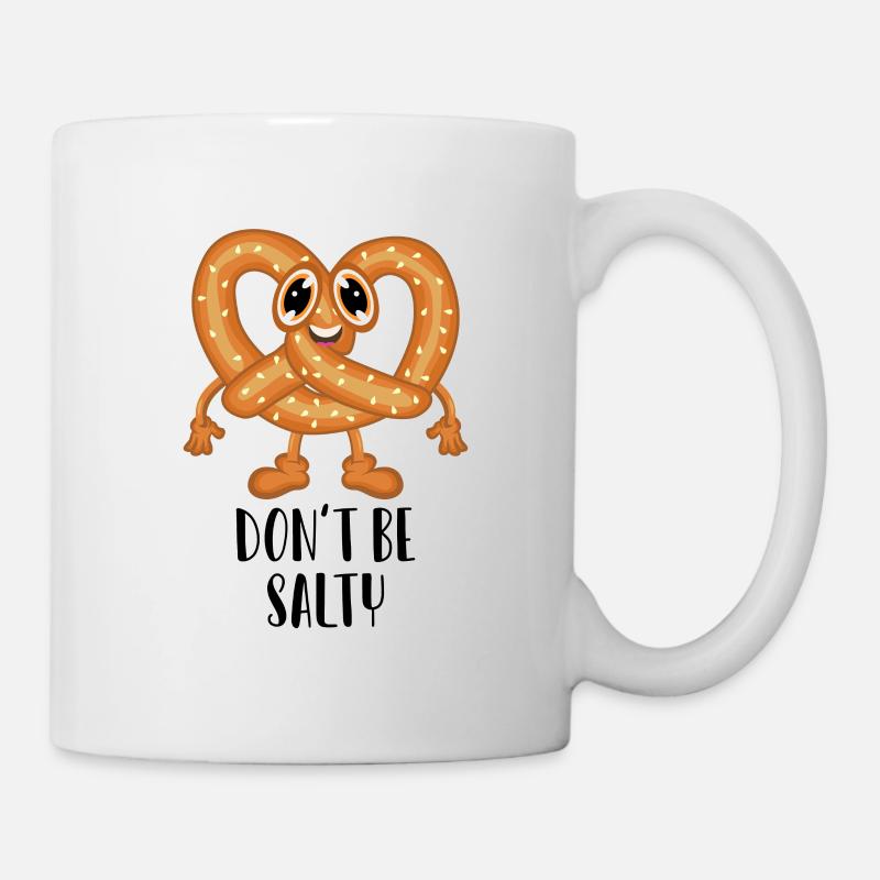 Brezel Salz - Tasse - Weiß