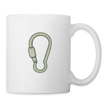 Snap hook climbing climber - Mug - white - Right