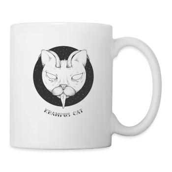 Krampus Katze Weihnachten Geschenk T-Shirt - Tasse - Weiß - Rechts