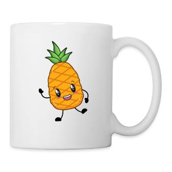 Ananas - Tasse - Weiß - Rechts