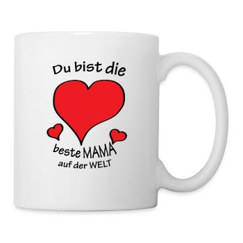 Beste Mama - Tasse - Weiß - Rechts