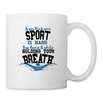 Schwimmen Schwimmern Geschenk - Tasse - Weiß - Rechts