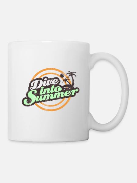 Tauchen im Sommer Taucher - Tasse - Weiß
